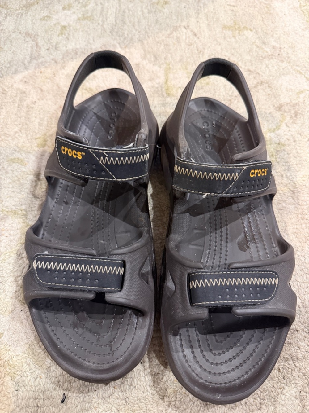 CROCS Men’s Dark Brown Adjustable Strap Sandals